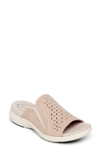 Women's Aravon Beaumont Slide Sandal .5 B - Beige