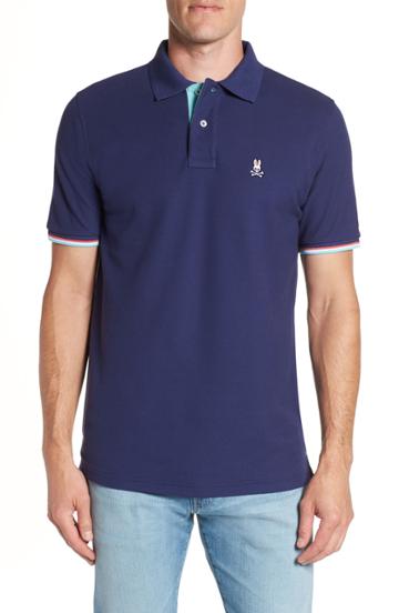 Men's Psycho Bunny St. Croix Pique Polo (s) - Blue