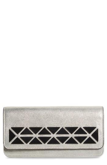 Women's Vince Camuto Fit Studded Leather Wallet - Metallic