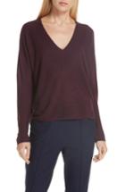 Women's Eileen Fisher Boxy Tencel Lyocell & Silk Sweater - Purple