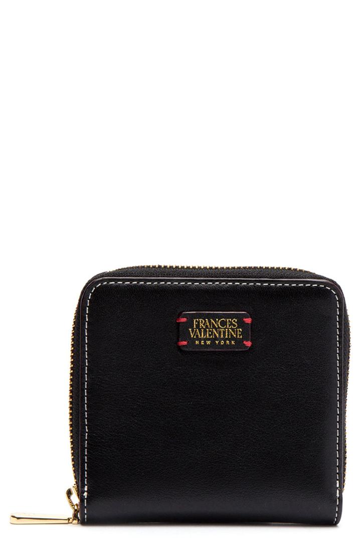 Women's Frances Valentine Roosevelt Small Calfskin Leather Wallet - Black