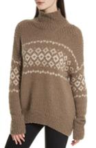 Women's Vince Fair Isle Turtleneck Sweater - Brown