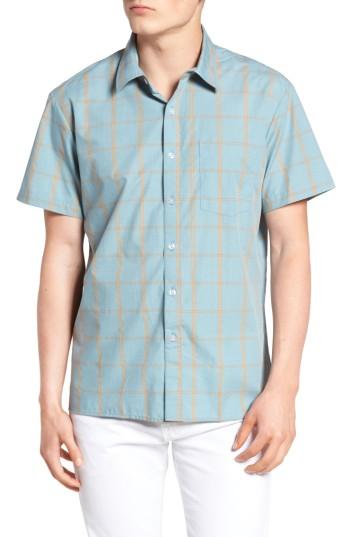 Men's Brixton Hutton Stripe Woven Shirt, Size - Blue