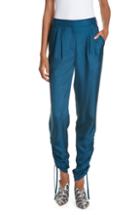 Women's Tibi Mendini Twill Shirred Pants - Blue