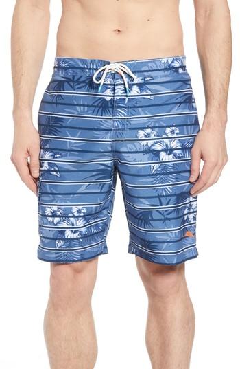 Men's Tommy Bahama Baja Satillo Stripe Board Shorts - Blue