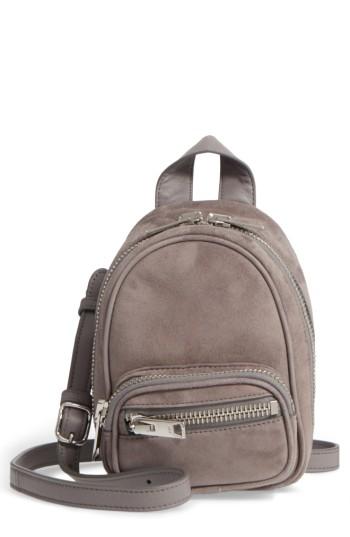 Alexander Wang Mini Attica Leather Crossbody Backpack - Grey