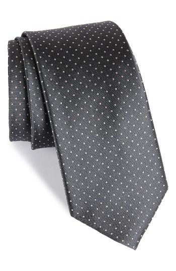 Men's The Tie Bar Mini Dots Silk Tie, Size - Grey