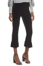 Women's Leith Ruffle Hem Crop Pants - Black
