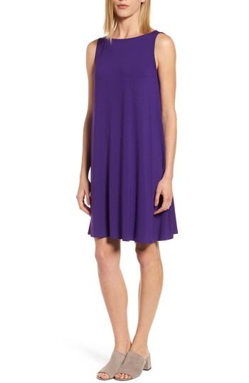 Women's Eileen Fisher Jersey Shift Dress - Purple