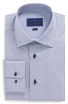Men's David Donahue Trim Fit Solid Dress Shirt .5 - 32/33 - Blue