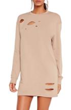 Women's Missguided Ripped Oversize Knit Dress
