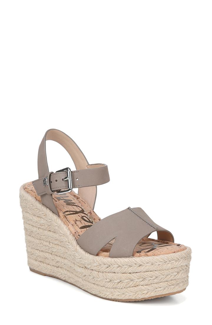 Women's Sam Edelman Maura Espadrille Wedge Sandal M - Grey