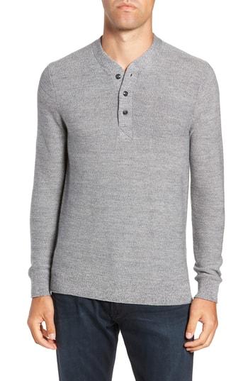 Men's Bonobos Merino Wool Henley Sweater - Grey