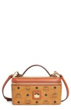 Mcm Vintage Rockstar Visetos Coated Canvas Vanity Case, Size - Cognac