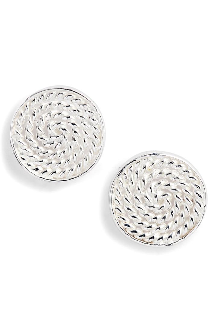 Women's Argento Vivo Rope Stud Earrings