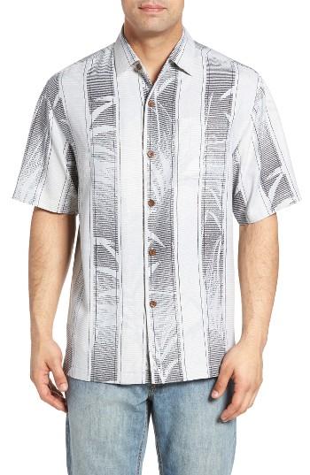 Men's Tommy Bahama Shades Of Bamboo Silk Camp Shirt - Grey
