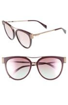 Women's Moschino 55mm Cat Eye Sunglasses - Plum