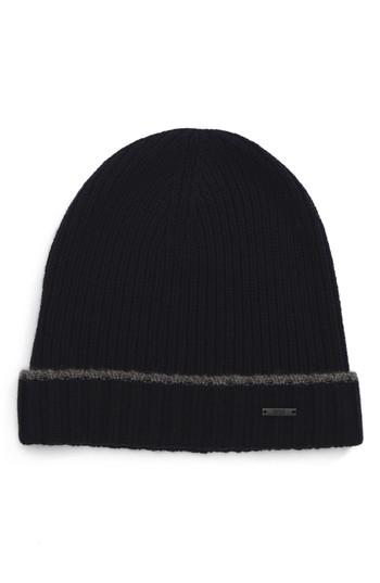 Men's Boss Fati Wool Beanie - Blue