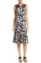 Women's Tracy Reese Mixed Media Midi Dress - Black