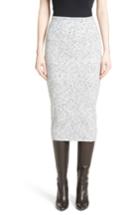 Women's Victoria Beckham Melange Felt Skirt - Grey