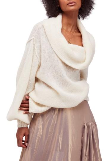 Women's Free People Ophelia Off The Shoulder Sweater - Ivory