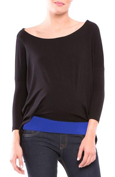 Women's Olian 'margarett' Drape Maternity Top