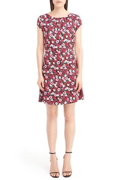 Women's Saint Laurent Anemone Print Sheath Dress