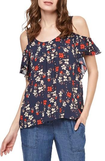 Women's Sanctuary Lenox Cold Shoulder Floral Top