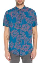 Men's The Rail Print Rayon Shirt - Blue/green