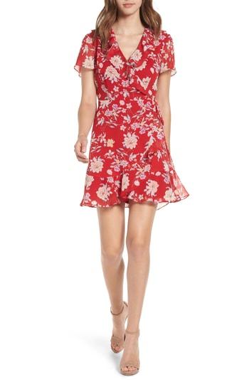 Women's Colie Ruffle Wrap Dress, Size - Red