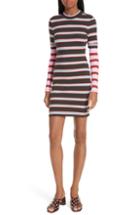 Women's Cinq A Sept Zaria Layered Stripe Body-con Dress, Size - Grey