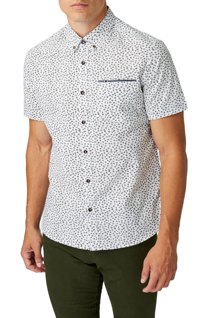 Men's 7 Diamonds Moon Stomp Trim Fit Sport Shirt - Blue