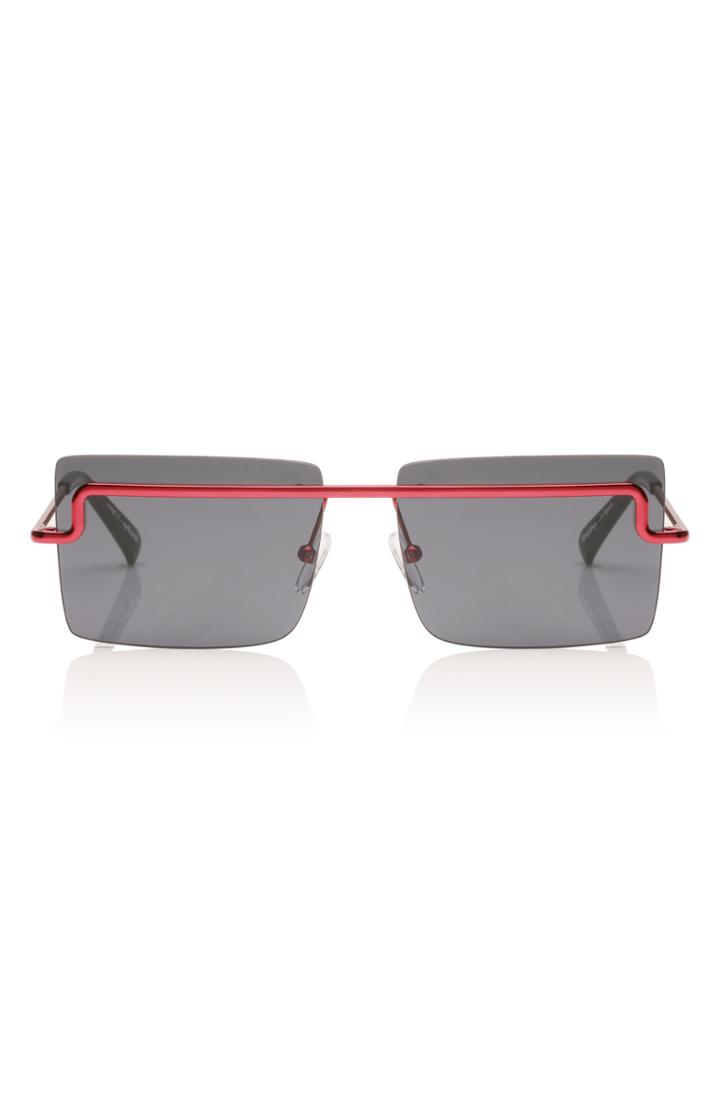 Women's Adam Selman X Le Specs Luxe The International 58mm Sunglasses - Metallic Red/ Navy Mono