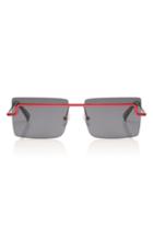 Women's Adam Selman X Le Specs Luxe The International 58mm Sunglasses - Metallic Red/ Navy Mono