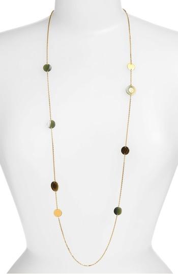 Women's Tory Burch Colorblock Rosary Station Necklace