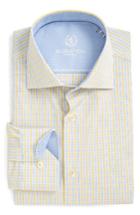 Men's Bugatchi Trim Fit Check Dress Shirt .5 - Yellow