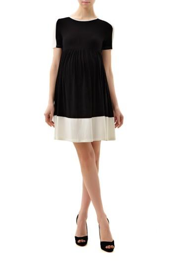 Women's Kimi And Kai 'amelia' Colorblock Maternity Skater Dress - Black