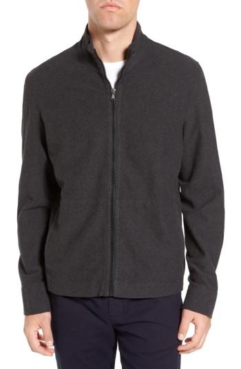 Men's James Perse Zip-up Heathered Knit Jacket (s) - Grey