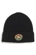 Women's Burberry Embroidered Crest Wool & Cashmere Beanie - Black