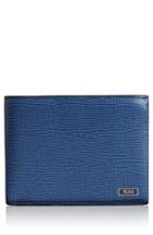 Men's Tumi 'monaco' Global Leather Wallet With Coin Pocket - Blue