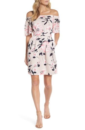 Women's Eliza J Off The Shoulder Obi Dress - Pink