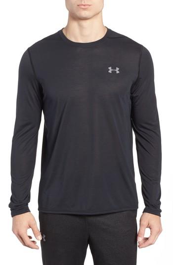 Men's Under Armour Threadborne Long Sleeve Training T-shirt - Black