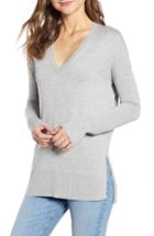 Women's Trouve Side Slit Sweater - Grey