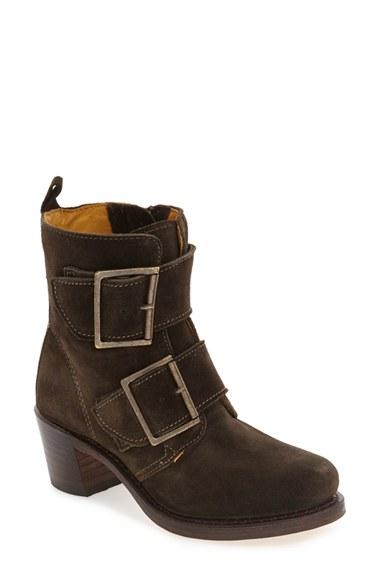 Women's Frye 'sabrina' Double Buckle Boot M - Green