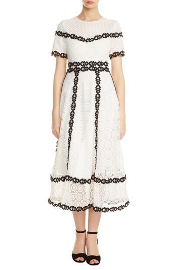 Women's Maje Rowan Bicolore Lace Dress - White