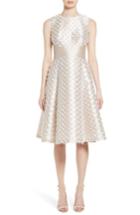 Women's Lela Rose Juliet Satin Fringe Dress