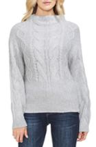 Women's Vince Camuto Cotton Blend Cable Knit Sweater - Grey