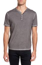 Men's John Varvatos Star Usa Snap Short Sleeve Henley - Grey