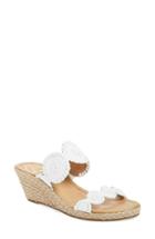 Women's Jack Rogers 'shelby' Whipstitched Wedge Sandal M - White