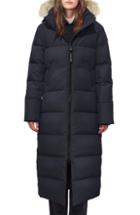 Petite Women's Canada Goose Mystique Fusion Fit Down Parka With Genuine Coyote Fur P (0p) - Black